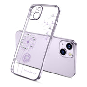 Custodia protettiva antiurto in TPU con motivo a dente di leone galvanico, For iPhone 13 mini, For iPhone 13, For iPhone 13 Pro, For iPhone 13 Pro Max