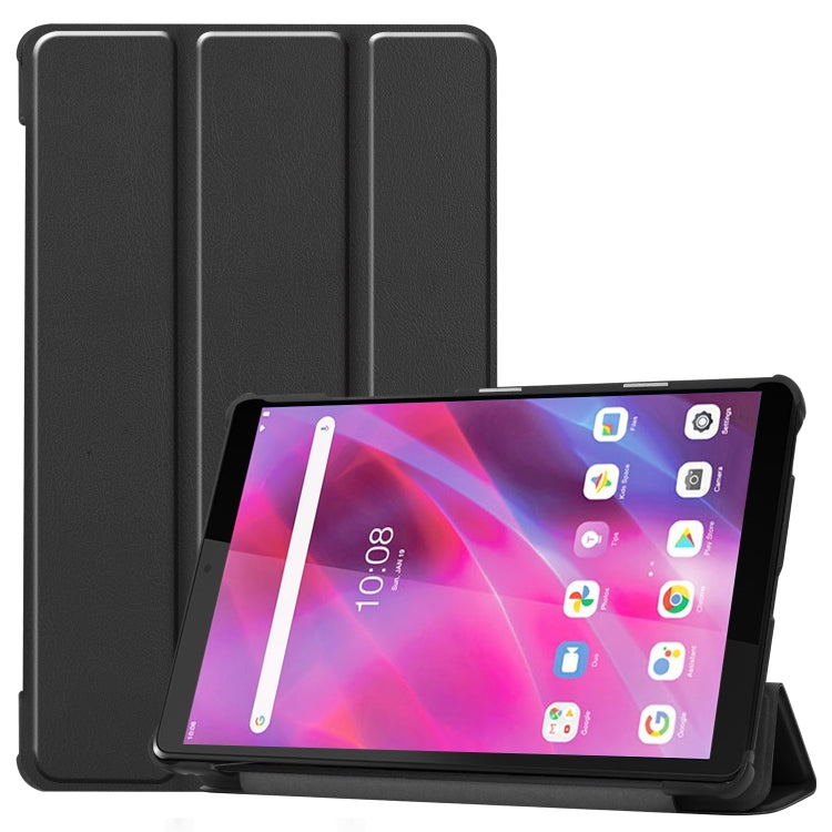 Custer Texture custodia orizzontale in pelle flip con supporto a tre pieghe, For Lenovo Tab M8 3rd Gen