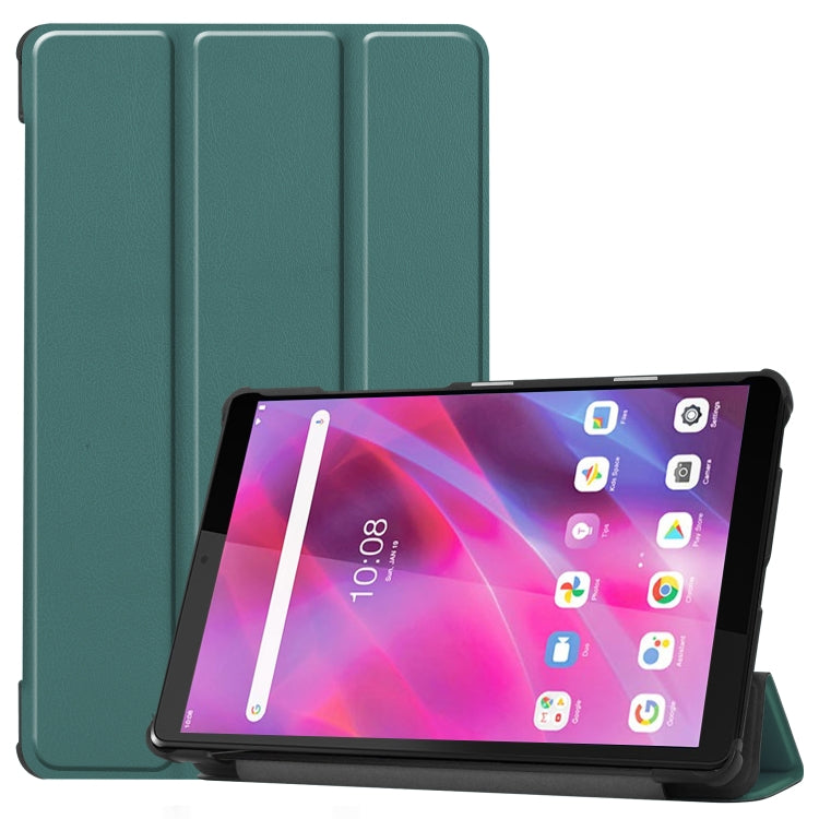 Custer Texture custodia orizzontale in pelle flip con supporto a tre pieghe, For Lenovo Tab M8 3rd Gen