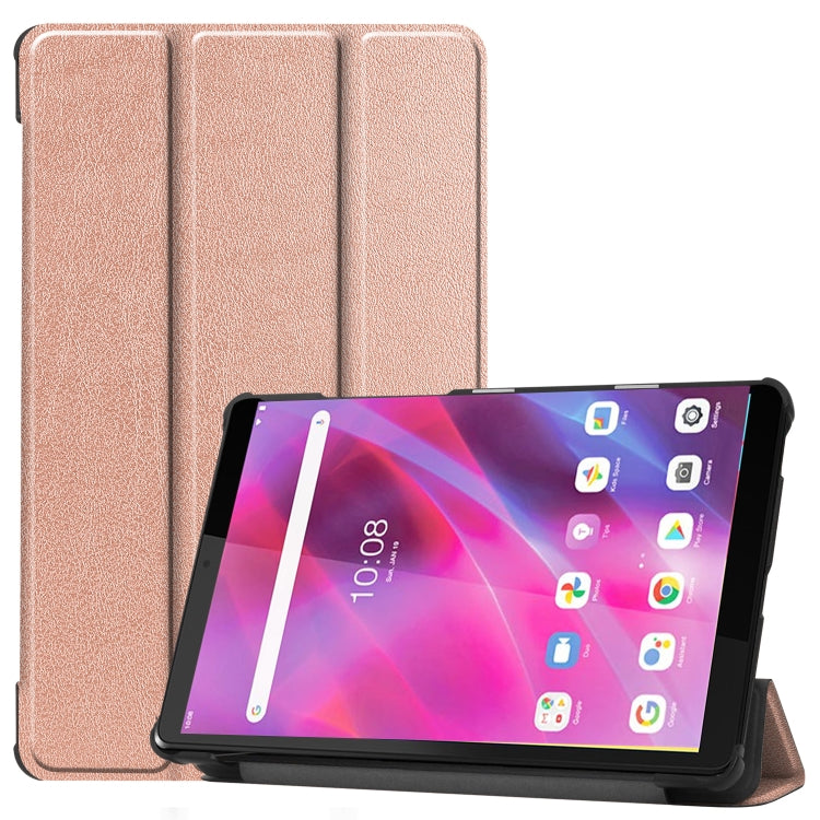 Custer Texture custodia orizzontale in pelle flip con supporto a tre pieghe, For Lenovo Tab M8 3rd Gen