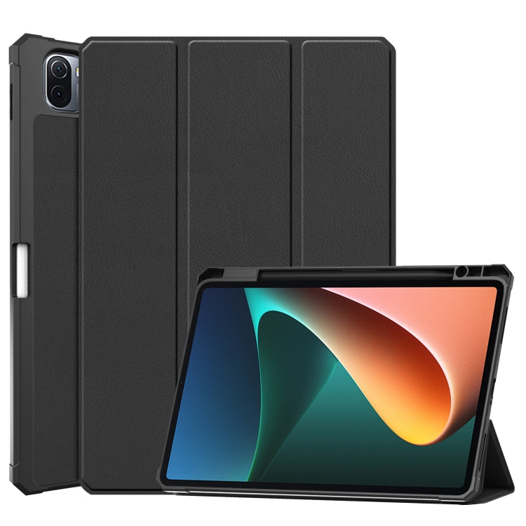 Custer Texture custodia orizzontale in pelle a libro con supporto a tre pieghe e funzione Sleep/Wake-up, For Xiaomi Pad 5 / 5 Pro