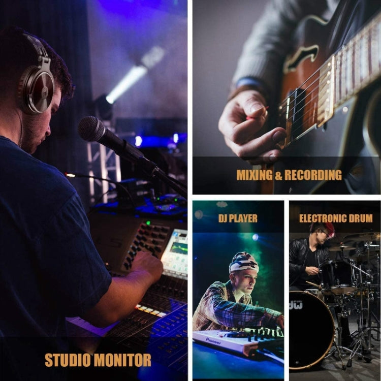 OneOdio Pro-10 Cuffie cablate con riduzione del rumore montate sulla testa con microfono, Black Red, Black, Grey Khaki, Grey Blue, Blue, Rose Gold