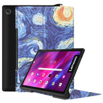 Custodia in pelle Custer con motivo a disegno colorato a vibrazione orizzontale con supporto e funzione Sleep / Wake-up, For Lenovo Yoga Tab 11