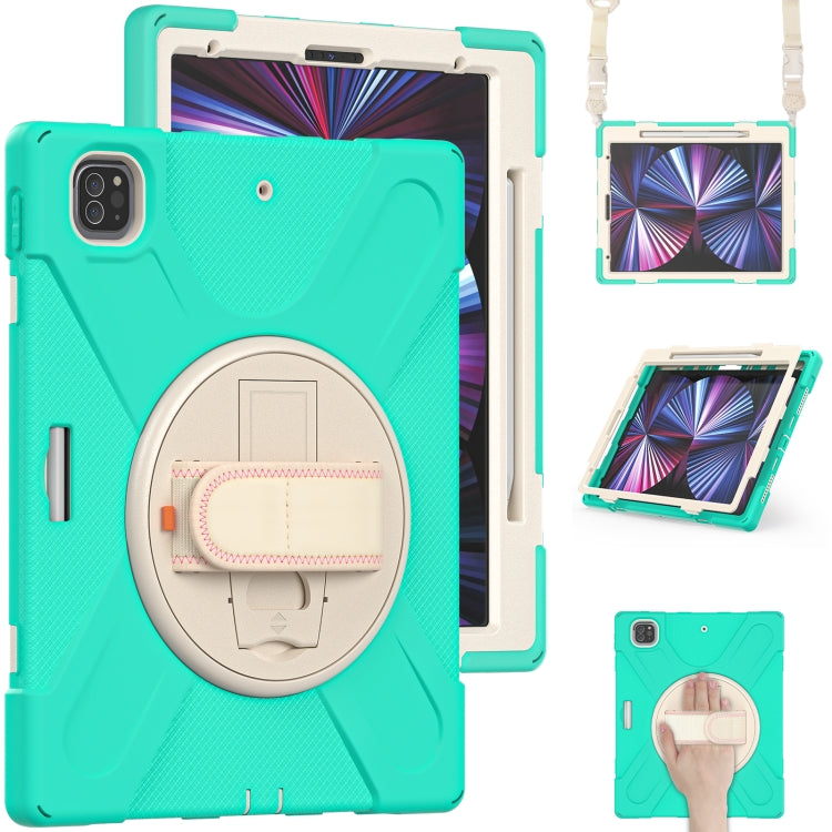 Custodia protettiva in silicone + PC con supporto e tracolla, For iPad Pro 12.9 2022 / 2021
