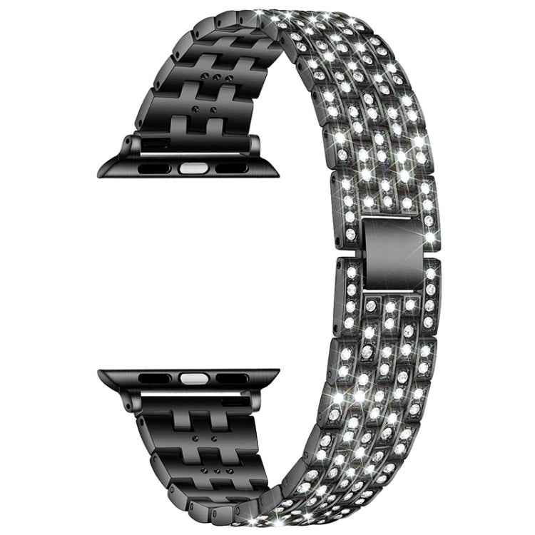 Cinturino di ricambio con cinturino in acciaio diamantato a cinque sfere per la serie Apple Watch, 7 41mm / 6 & SE & 5 & 4 40mm / 3 & 2 & 1 38mm, 7 45mm / 6 & SE & 5 & 4 44mm / 3 & 2 & 1 42mm