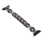 Cinturino di ricambio con cinturino in acciaio diamantato a cinque sfere per la serie Apple Watch, 7 41mm / 6 & SE & 5 & 4 40mm / 3 & 2 & 1 38mm, 7 45mm / 6 & SE & 5 & 4 44mm / 3 & 2 & 1 42mm