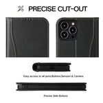 Custodia portafoglio in pelle flip per iPhone 13 Pro