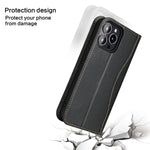 Custodia portafoglio in pelle flip per iPhone 13 Pro