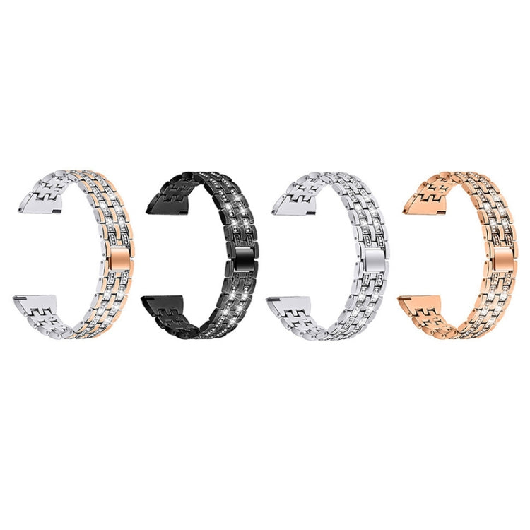 Per Samsung Smart Watch cinturino di ricambio in acciaio diamantato a doppia fila, 22mm
