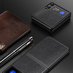 Lychee Texture All Inclusive Custodia protettiva antiurto, For Samsung Galaxy Z Flip3 5G
