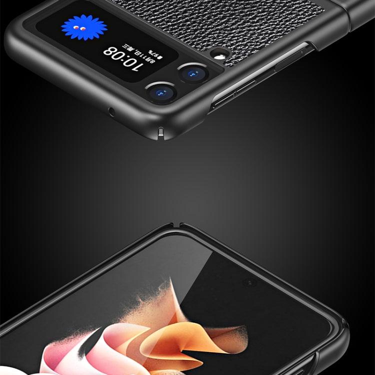 Lychee Texture All Inclusive Custodia protettiva antiurto, For Samsung Galaxy Z Flip3 5G