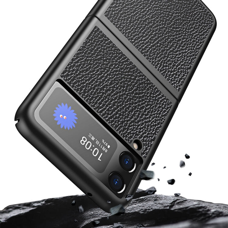 Lychee Texture All Inclusive Custodia protettiva antiurto, For Samsung Galaxy Z Flip3 5G