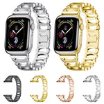 Cinturino di ricambio per cinturino di ricambio in acciaio diamantato di tipo C per la serie Apple Watch, 7 41mm / 6 & SE & 5 & 4 40mm / 3 & 2 & 1 38mm, 7 45mm / 6 & SE & 5 & 4 44mm / 3 & 2 & 1 42mm