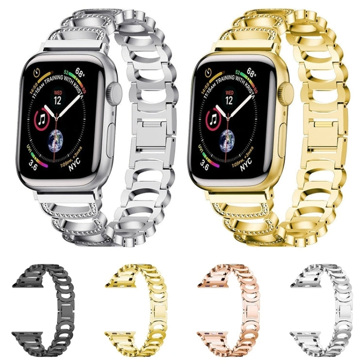 Cinturino di ricambio per cinturino di ricambio in acciaio diamantato di tipo C per la serie Apple Watch, 7 41mm / 6 & SE & 5 & 4 40mm / 3 & 2 & 1 38mm, 7 45mm / 6 & SE & 5 & 4 44mm / 3 & 2 & 1 42mm