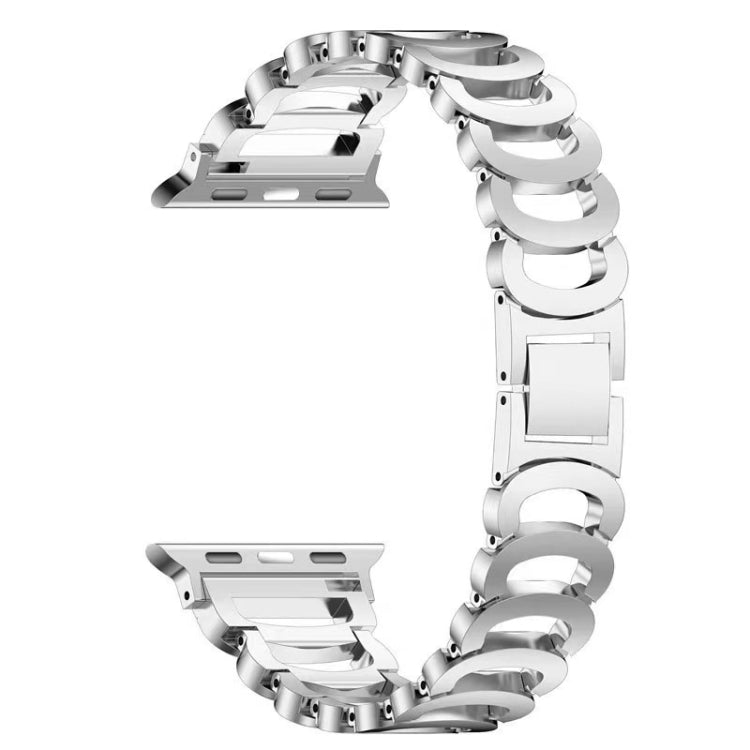 Cinturino di ricambio per cinturino di ricambio in acciaio diamantato di tipo C per la serie Apple Watch, 7 41mm / 6 & SE & 5 & 4 40mm / 3 & 2 & 1 38mm, 7 45mm / 6 & SE & 5 & 4 44mm / 3 & 2 & 1 42mm