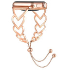 Cinturino di ricambio con cinturino in metallo a forma di cuore per la serie Apple Watch, 7 41mm / 6 & SE & 5 & 4 40mm / 3 & 2 & 1 38mm, 7 45mm / 6 & SE & 5 & 4 44mm / 3 & 2 & 1 42mm