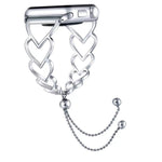 Cinturino di ricambio con cinturino in metallo a forma di cuore per la serie Apple Watch, 7 41mm / 6 & SE & 5 & 4 40mm / 3 & 2 & 1 38mm, 7 45mm / 6 & SE & 5 & 4 44mm / 3 & 2 & 1 42mm
