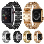 Cinturino di ricambio per cinturino in metallo da cowboy per Apple Watch Series, 7 41mm / 6 & SE & 5 & 4 40mm / 3 & 2 & 1 38mm, 7 45mm / 6 & SE & 5 & 4 44mm / 3 & 2 & 1 42mm