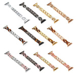 Catena da cowboy + cinturino di ricambio in metallo con cinturino in resina per la serie Apple Watch, 7 41mm / 6 & SE & 5 & 4 40mm / 3 & 2 & 1 38mm, 7 45mm / 6 & SE & 5 & 4 44mm / 3 & 2 & 1 42mm