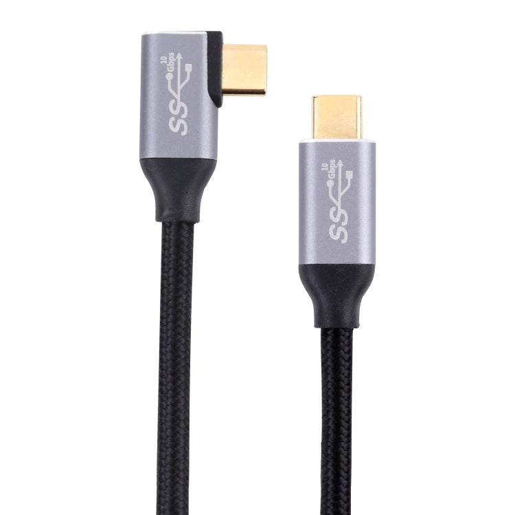 Cavo dati di trasmissione a gomito da USB-C/tipo-C maschio a USB-C/tipo-C, 0.5m, 1m, 1.5m, 2m, 3m