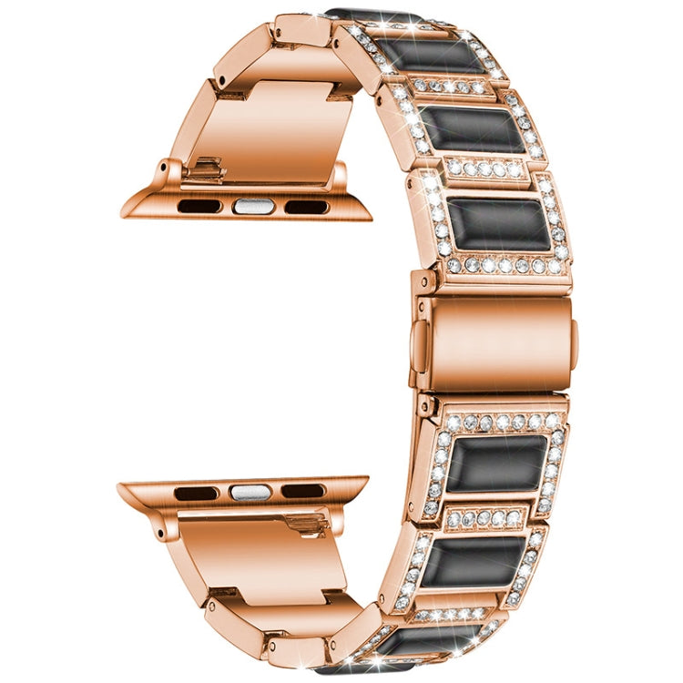 Cinturino di ricambio per cinturino di ricambio con tre perle di diamanti + pietre preziose per la serie Apple Watch, 7 41mm / 6 & SE & 5 & 4 40mm / 3 & 2 & 1 38mm, 7 45mm / 6 & SE & 5 & 4 44mm / 3 & 2 & 1 42mm