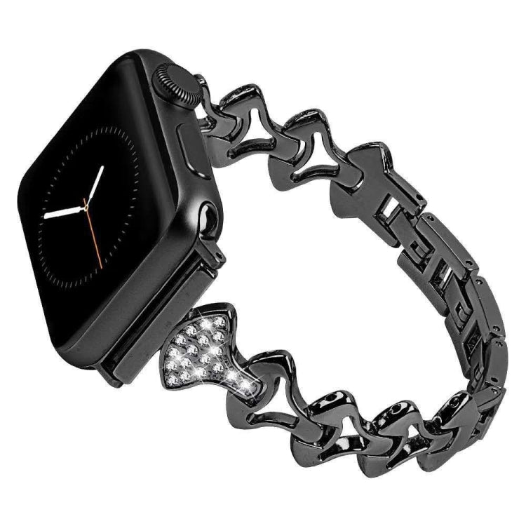 Cinturino di ricambio per cinturino di ricambio in metallo con diamanti a forma di settore per la serie Apple Watch, 7 41mm / 6 & SE & 5 & 4 40mm / 3 & 2 & 1 38mm, 7 45mm / 6 & SE & 5 & 4 44mm / 3 & 2 & 1 42mm