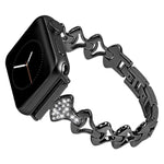 Cinturino di ricambio per cinturino di ricambio in metallo con diamanti a forma di settore per la serie Apple Watch, 7 41mm / 6 & SE & 5 & 4 40mm / 3 & 2 & 1 38mm, 7 45mm / 6 & SE & 5 & 4 44mm / 3 & 2 & 1 42mm