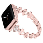 Cinturino di ricambio per cinturino di ricambio in metallo con diamanti a forma di settore per la serie Apple Watch, 7 41mm / 6 & SE & 5 & 4 40mm / 3 & 2 & 1 38mm, 7 45mm / 6 & SE & 5 & 4 44mm / 3 & 2 & 1 42mm