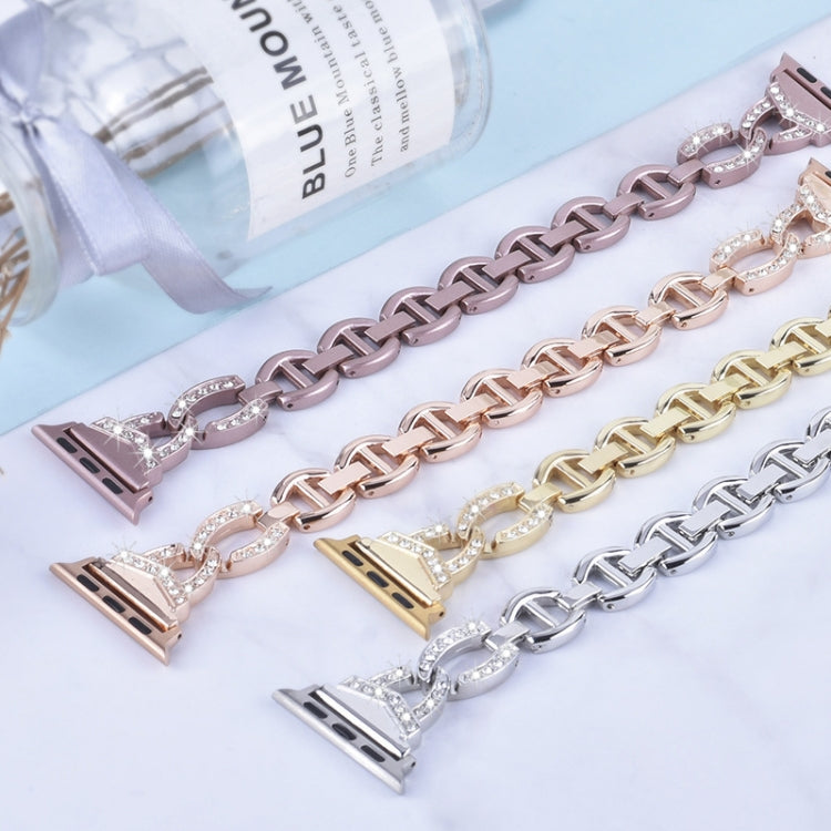 Cinturino di ricambio per cinturino di ricambio in acciaio inossidabile con diamanti per la serie Apple Watch, 7 41mm / 6 & SE & 5 & 4 40mm / 3 & 2 & 1 38mm, 7 45mm / 6 & SE & 5 & 4 44mm / 3 & 2 & 1 42mm