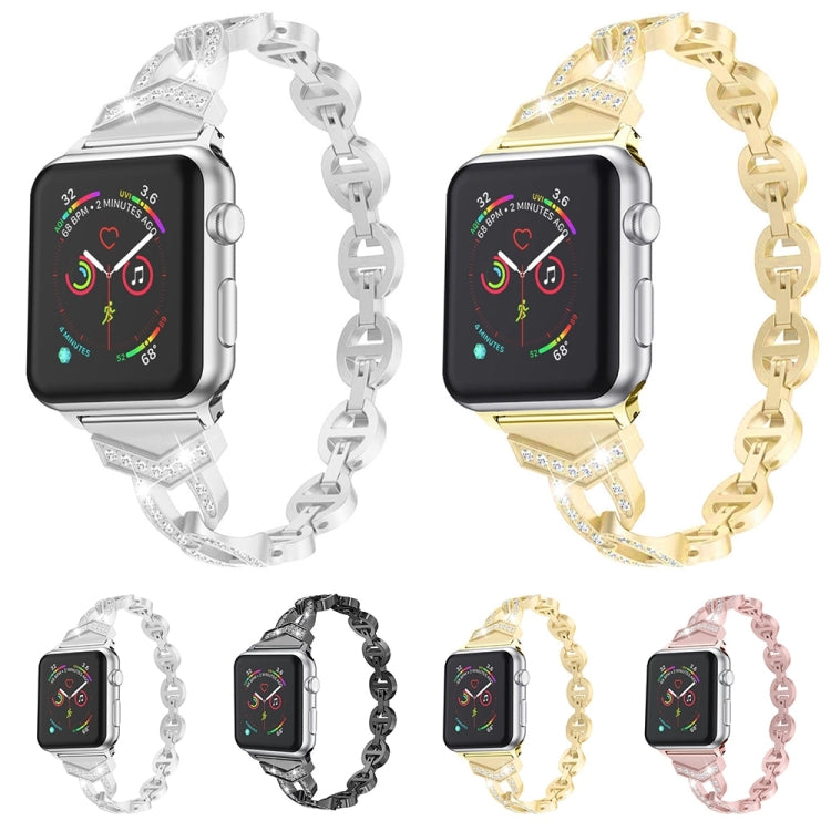 Cinturino di ricambio per cinturino di ricambio in acciaio inossidabile con diamanti per la serie Apple Watch, 7 41mm / 6 & SE & 5 & 4 40mm / 3 & 2 & 1 38mm, 7 45mm / 6 & SE & 5 & 4 44mm / 3 & 2 & 1 42mm