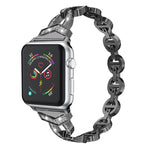 Cinturino di ricambio per cinturino di ricambio in acciaio inossidabile con diamanti per la serie Apple Watch, 7 41mm / 6 & SE & 5 & 4 40mm / 3 & 2 & 1 38mm, 7 45mm / 6 & SE & 5 & 4 44mm / 3 & 2 & 1 42mm