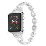 Cinturino di ricambio per cinturino di ricambio in acciaio inossidabile con diamanti per la serie Apple Watch, 7 41mm / 6 & SE & 5 & 4 40mm / 3 & 2 & 1 38mm, 7 45mm / 6 & SE & 5 & 4 44mm / 3 & 2 & 1 42mm
