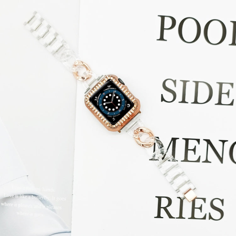 Cinturino di ricambio per cinturino di ricambio per catena da cowboy trasparente per Apple Watch Series, 7 41mm / 6 & SE & 5 & 4 40mm / 3 & 2 & 1 38mm, 7 45mm / 6 & SE & 5 & 4 44mm / 3 & 2 & 1 42mm