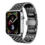 Cinturino di ricambio per cinturino in metallo con trama a squame di pesce per la serie Apple Watch, 7 41mm / 6 & SE & 5 & 4 40mm / 3 & 2 & 1 38mm, 7 45mm / 6 & SE & 5 & 4 44mm / 3 & 2 & 1 42mm