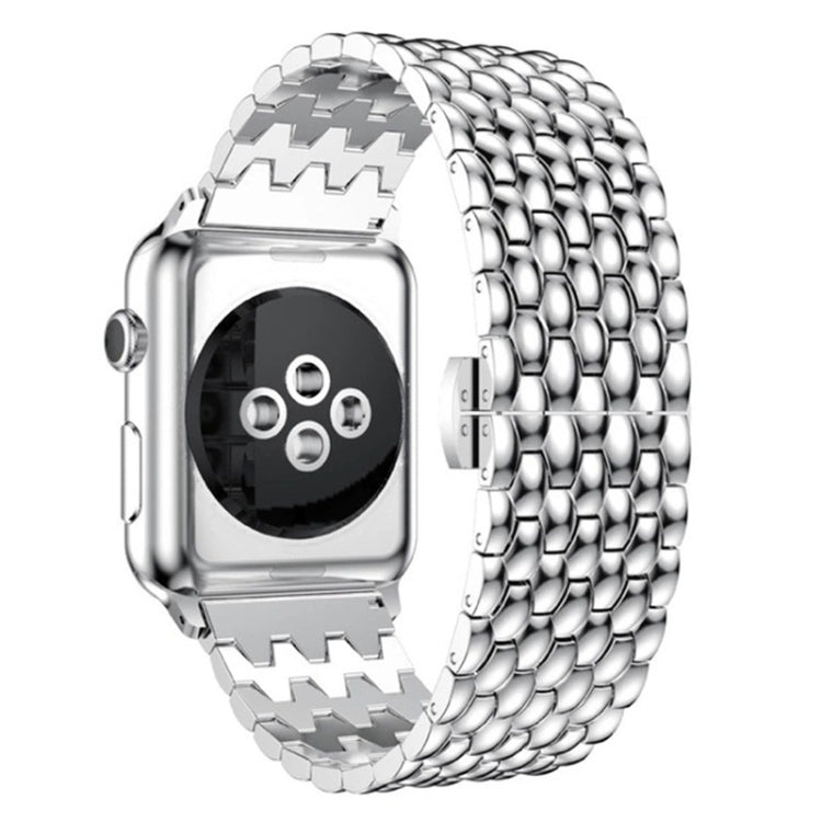 Cinturino di ricambio per cinturino in metallo con trama a squame di pesce per la serie Apple Watch, 7 41mm / 6 & SE & 5 & 4 40mm / 3 & 2 & 1 38mm, 7 45mm / 6 & SE & 5 & 4 44mm / 3 & 2 & 1 42mm