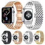 Cinturino di ricambio per cinturino in metallo con trama a squame di pesce per la serie Apple Watch, 7 41mm / 6 & SE & 5 & 4 40mm / 3 & 2 & 1 38mm, 7 45mm / 6 & SE & 5 & 4 44mm / 3 & 2 & 1 42mm