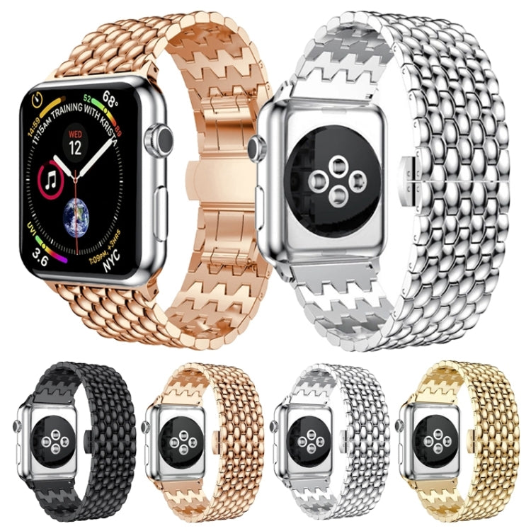 Cinturino di ricambio per cinturino in metallo con trama a squame di pesce per la serie Apple Watch, 7 41mm / 6 & SE & 5 & 4 40mm / 3 & 2 & 1 38mm, 7 45mm / 6 & SE & 5 & 4 44mm / 3 & 2 & 1 42mm