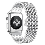 Cinturino di ricambio per cinturino in metallo con trama a squame di pesce per la serie Apple Watch, 7 41mm / 6 & SE & 5 & 4 40mm / 3 & 2 & 1 38mm, 7 45mm / 6 & SE & 5 & 4 44mm / 3 & 2 & 1 42mm