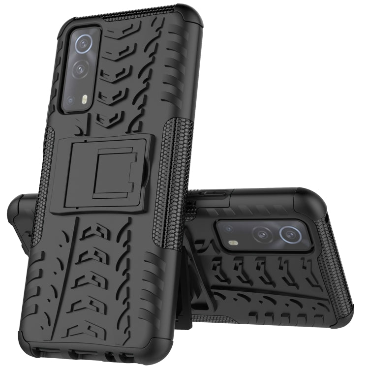 Custodia protettiva antiurto in TPU + PC per pneumatici con supporto, For OnePlus Nord 2 5G, For OPPO A94 4G, For OPPO Realme V13 5G, For Sony Xperia 1 III, For Vivo iQOO Z3