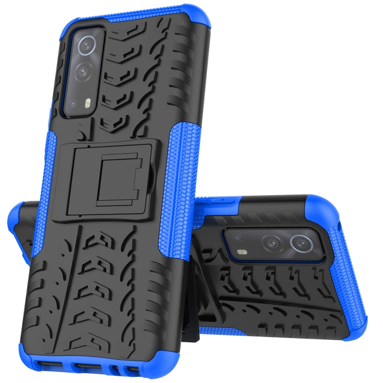 Custodia protettiva antiurto in TPU + PC per pneumatici con supporto, For OnePlus Nord 2 5G, For OPPO A94 4G, For OPPO Realme V13 5G, For Sony Xperia 1 III, For Vivo iQOO Z3