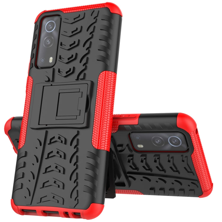 Custodia protettiva antiurto in TPU + PC per pneumatici con supporto, For OnePlus Nord 2 5G, For OPPO A94 4G, For OPPO Realme V13 5G, For Sony Xperia 1 III, For Vivo iQOO Z3