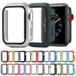 PC antiurto + custodia protettiva in vetro temperato con scatola imballata, For Apple Watch Series 3 & 2 & 1 42mm