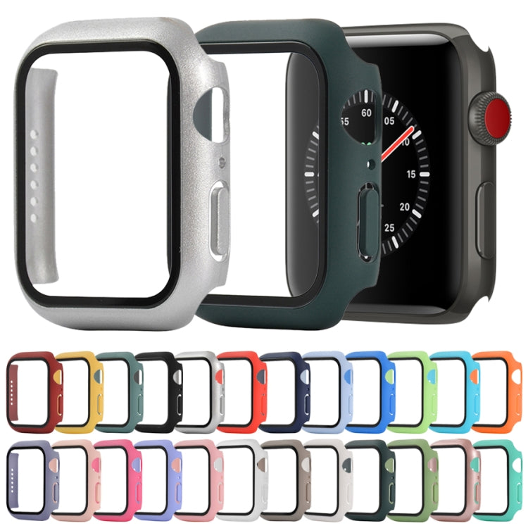 PC antiurto + custodia protettiva in vetro temperato con scatola imballata, For Apple Watch Series 3 & 2 & 1 42mm