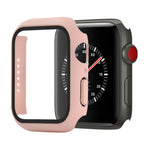 PC antiurto + custodia protettiva in vetro temperato con scatola imballata, For Apple Watch Series 3 & 2 & 1 38mm