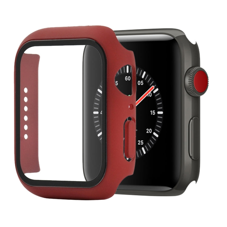 PC antiurto + custodia protettiva in vetro temperato con scatola imballata, For Apple Watch Series 3 & 2 & 1 38mm