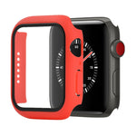 PC antiurto + custodia protettiva in vetro temperato con scatola imballata, For Apple Watch Series 3 & 2 & 1 38mm