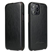 Custodia in pelle PU con vibrazione verticale Fierre Shann Retro Oil Wax Texture, For iPhone 13 Pro Max, For iPhone 13 Pro, For iPhone 13, For iPhone 13 mini