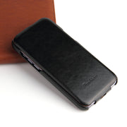 Custodia in pelle PU con vibrazione verticale Fierre Shann Retro Oil Wax Texture, For iPhone 13 Pro Max, For iPhone 13 Pro, For iPhone 13, For iPhone 13 mini