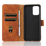 Tinta unita Skin Feel Fibbia magnetica Flip orizzontale Custodia in pelle PU con struttura in vitello con supporto e slot per schede e portafoglio, For OPPO Reno 6Z