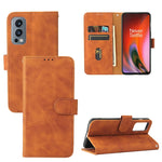 Tinta unita Skin Feel Fibbia magnetica Flip orizzontale Custodia in pelle PU con struttura in vitello con supporto e slot per schede e portafoglio, For OnePlus Nord 2 5G